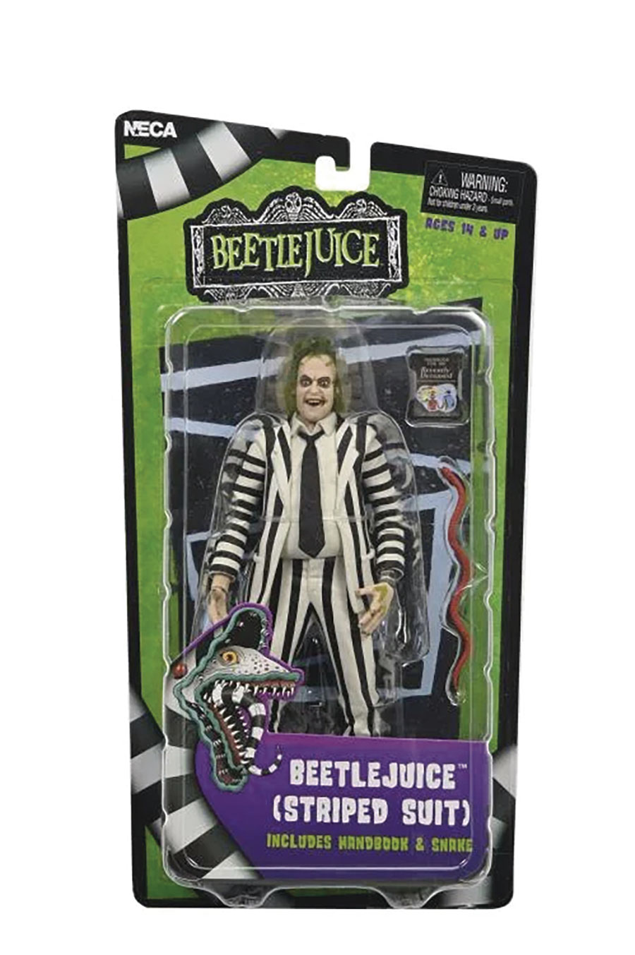 Beetlejuice Black And White Striped Suit 7-Inch Action Figure