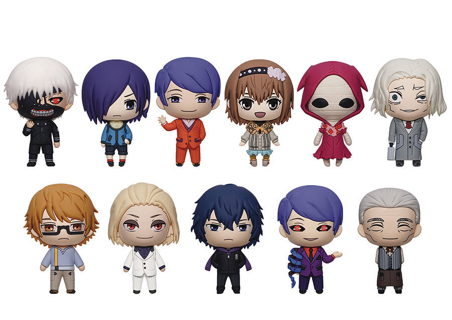 Tokyo Ghoul 10th Anniversary 3D Foam Bag Clip Series 2 Blind Mystery Box 24-Piece Display