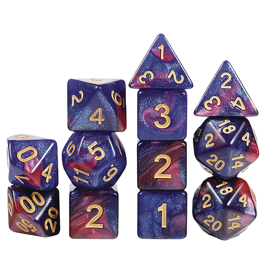 Acrylic Dice 12-Piece Set - Cosmos