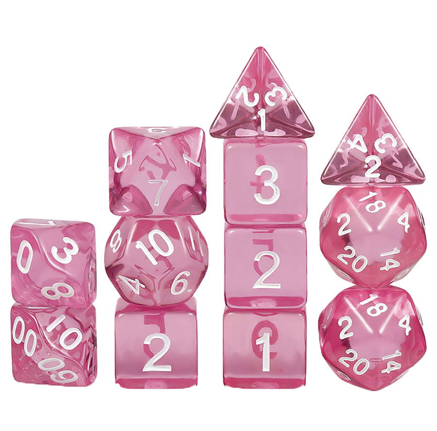 Acrylic Dice 12-Piece Set - Petals