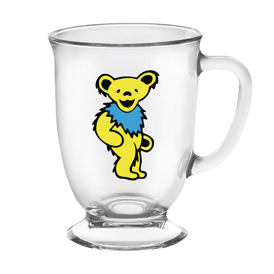 Grateful Dead Yellow Dancing Bear 16-Ounce Glass Mug