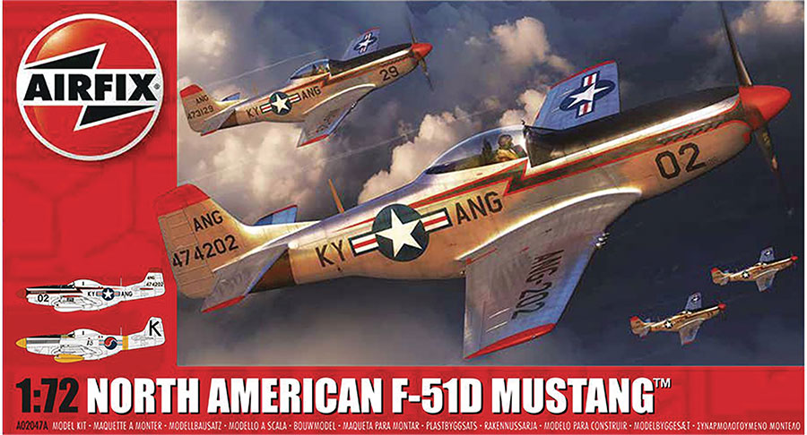 Airfix North American F-51D Mustang 1/72 Scale Model Kit