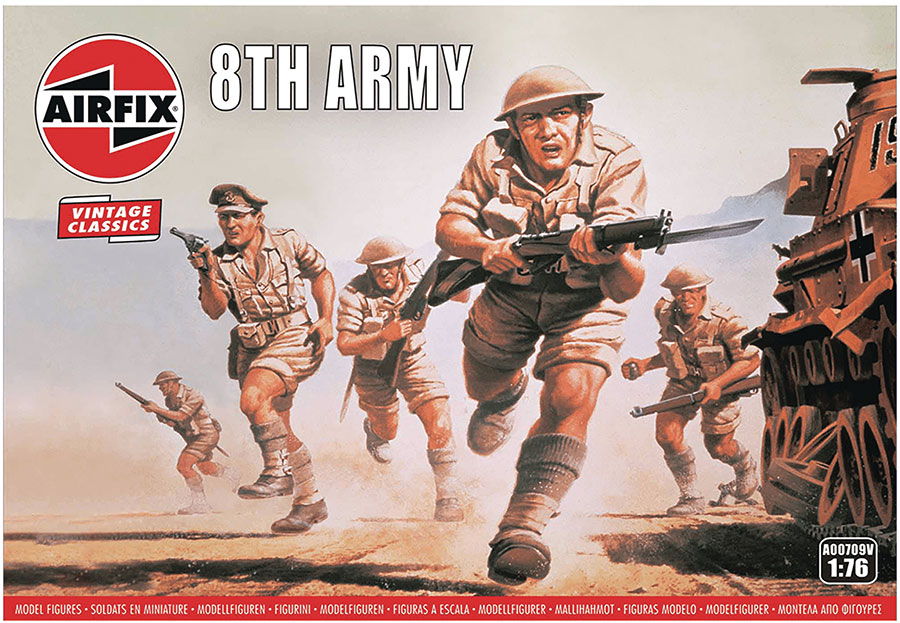 Airfix WWII British 8th Army 1/76 Scale Figure Set