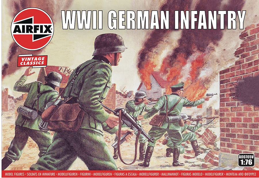 Airfix WWII German Infantry 00 Gauge 1/76 Scale Figure Set