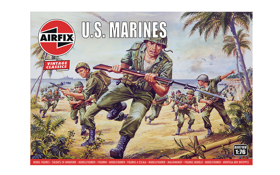 Airfix WWII US Marines 1/76 Scale Figure Set