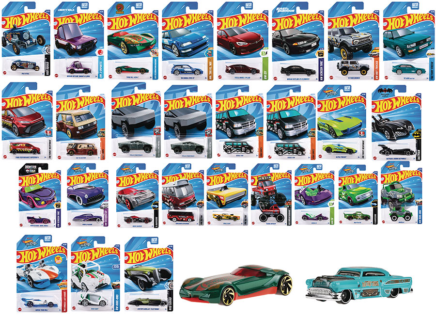 Hot Wheels 2025 Basic Car 1/64 Scale Die-Cast Wave A Assortment Case