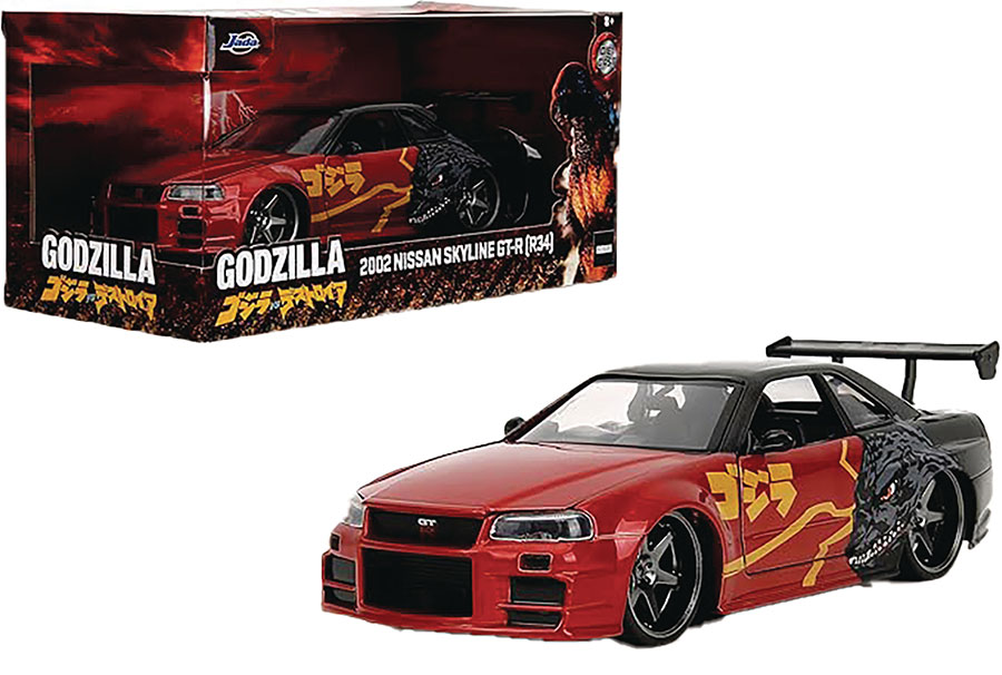 Hollywood Rides Godzilla 2002 Nissan Skyline GT-R 1/24 Scale Die-Cast Vehicle