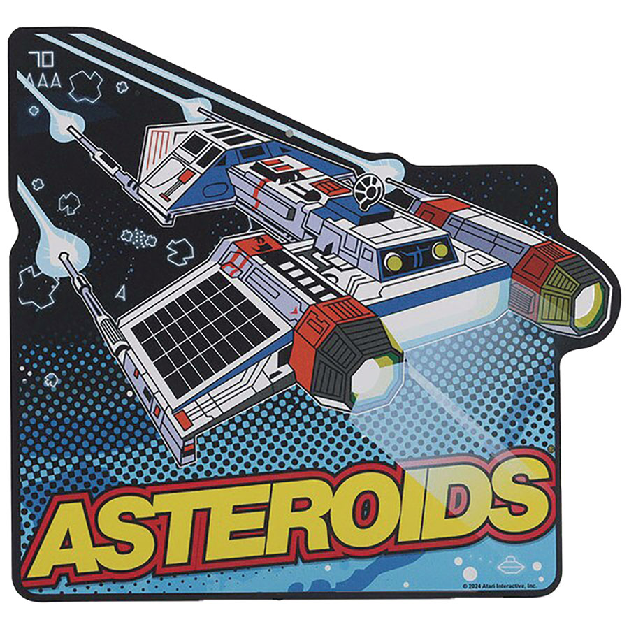 Atari 11-Inch Rectangular Metal Sign - Asteroids Logo