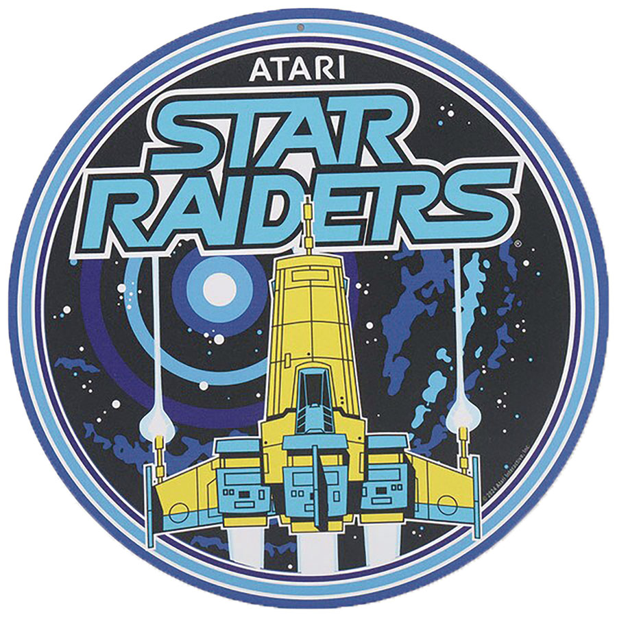 Atari 11-Inch Round Metal Sign - Star Raiders Logo