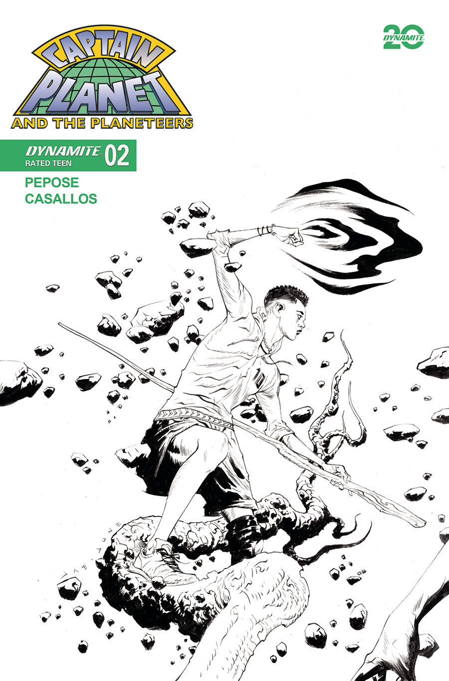 Captain Planet And The Planeteers Vol 2 #2 Cover G Incentive Jae Lee Line Art Cover