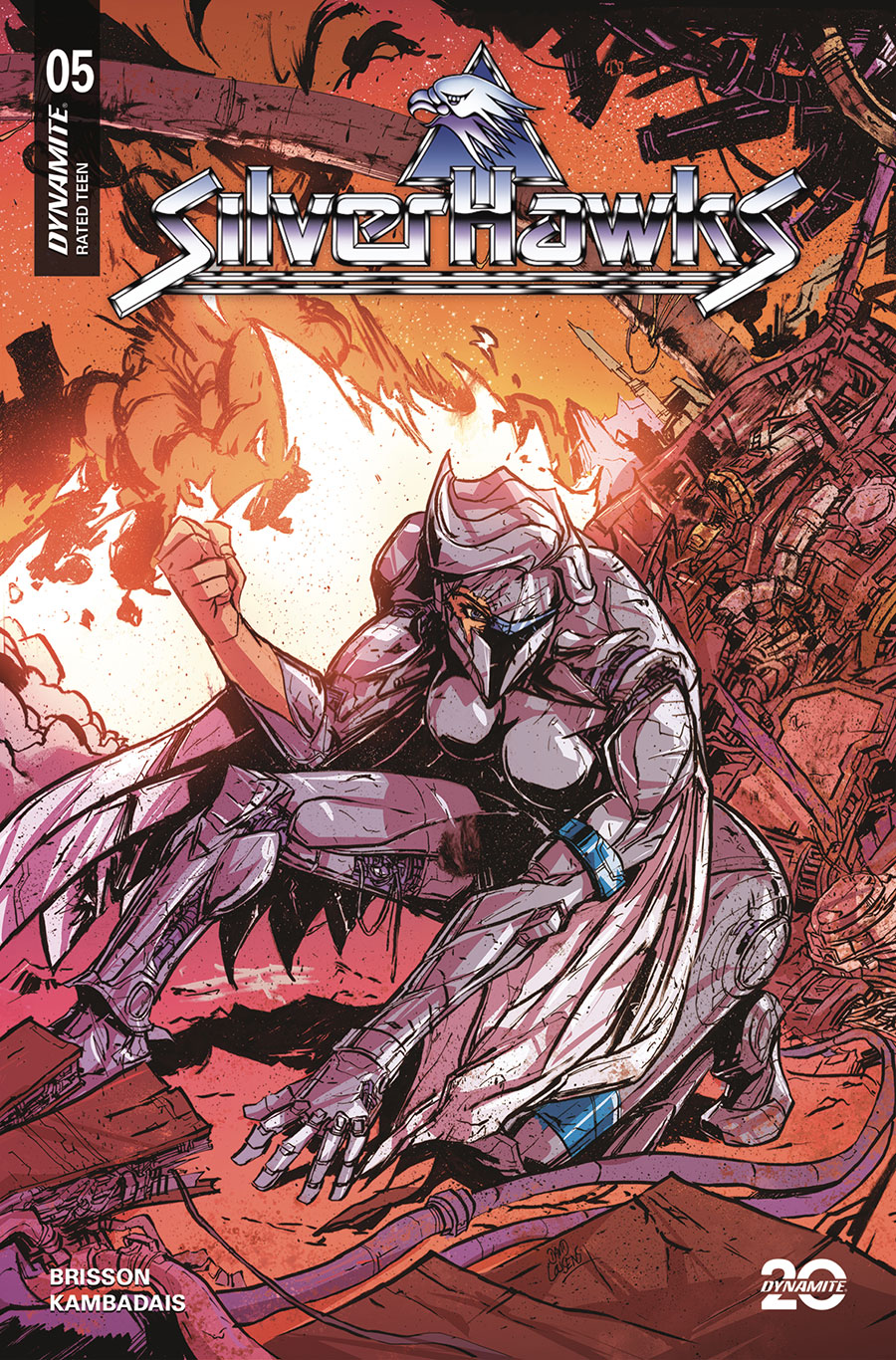 SilverHawks Vol 2 #5 Cover J Incentive David Cousens Battle Damage Variant Cover