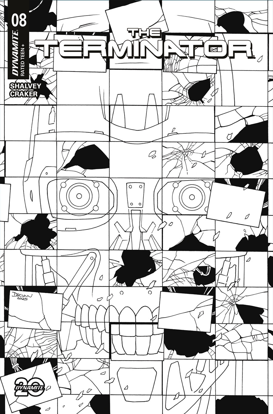 Terminator Vol 4 #8 Cover F Incentive Declan Shalvey Line Art Cover