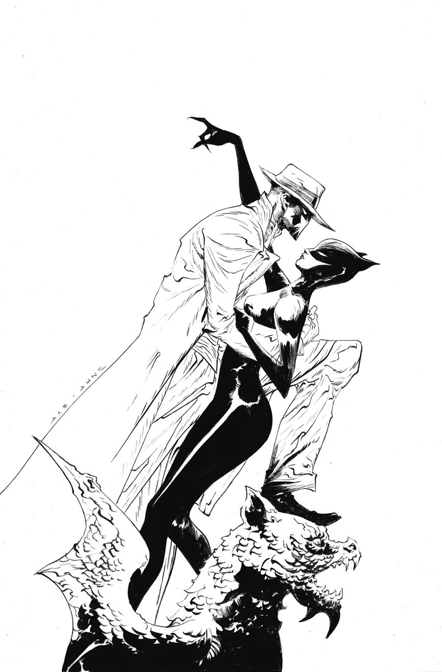 Green Hornet Miss Fury #5 Cover G Incentive Jae Lee Line Art Virgin Cover