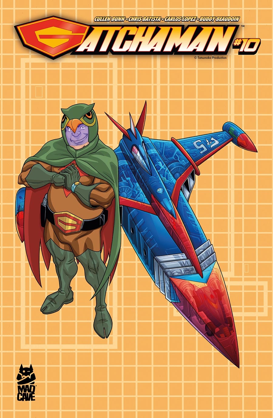 Gatchaman #10 Cover B Variant Chris Batista Blueprint Ryu & G-5 Cover