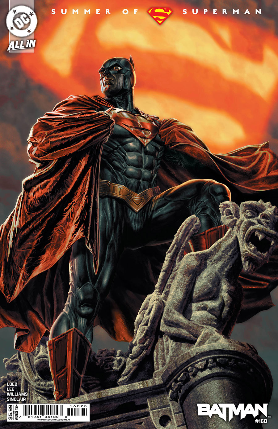 Batman Vol 3 #160 Cover E Variant Lee Bermejo Supersmash-Up Card Stock Cover (DC All In)(Hush 2 Part 3) (Limit 1 Per Customer)