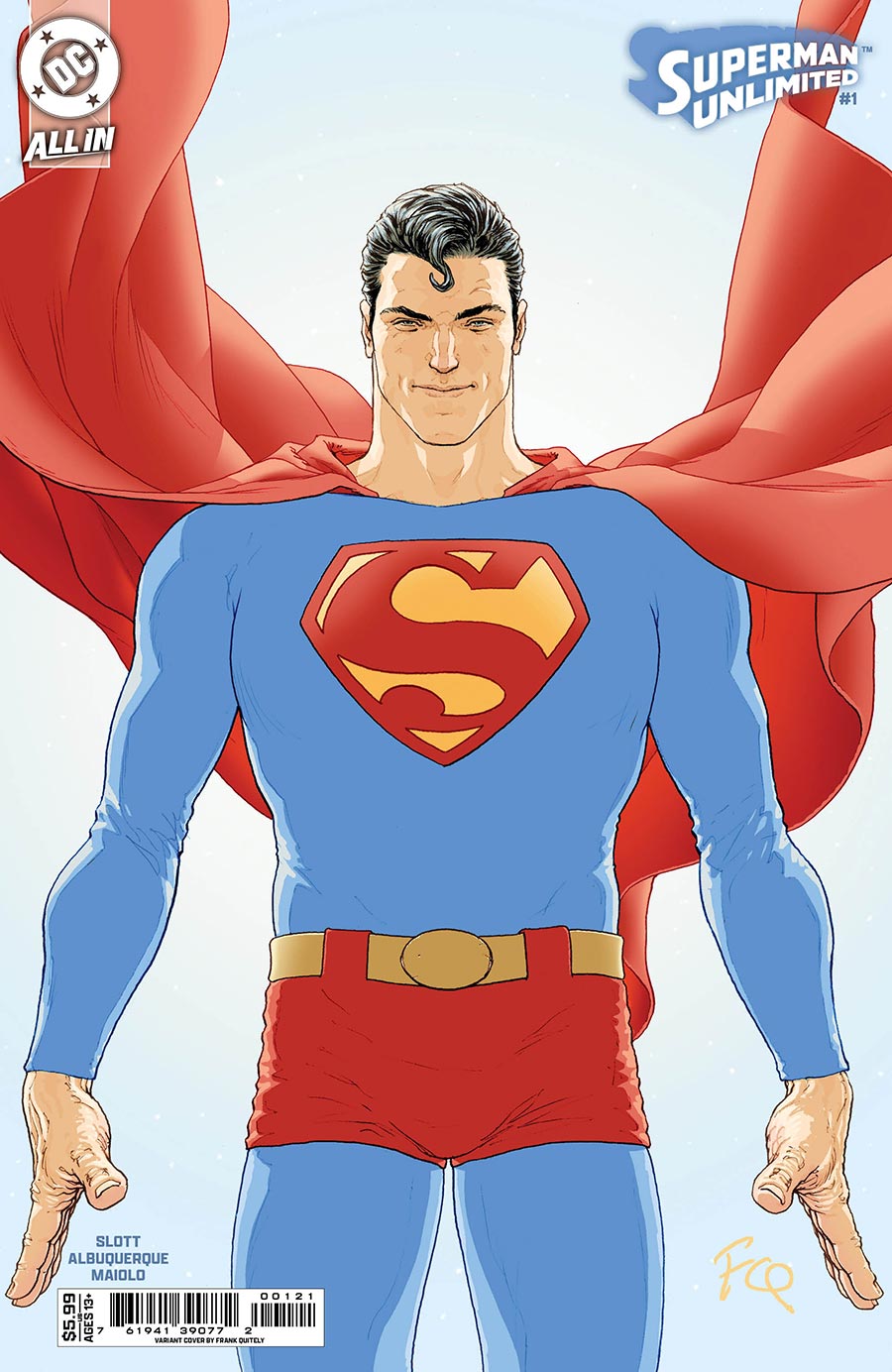 Superman Unlimited #1 Cover B Variant Frank Quitely Card Stock Cover (DC All In)