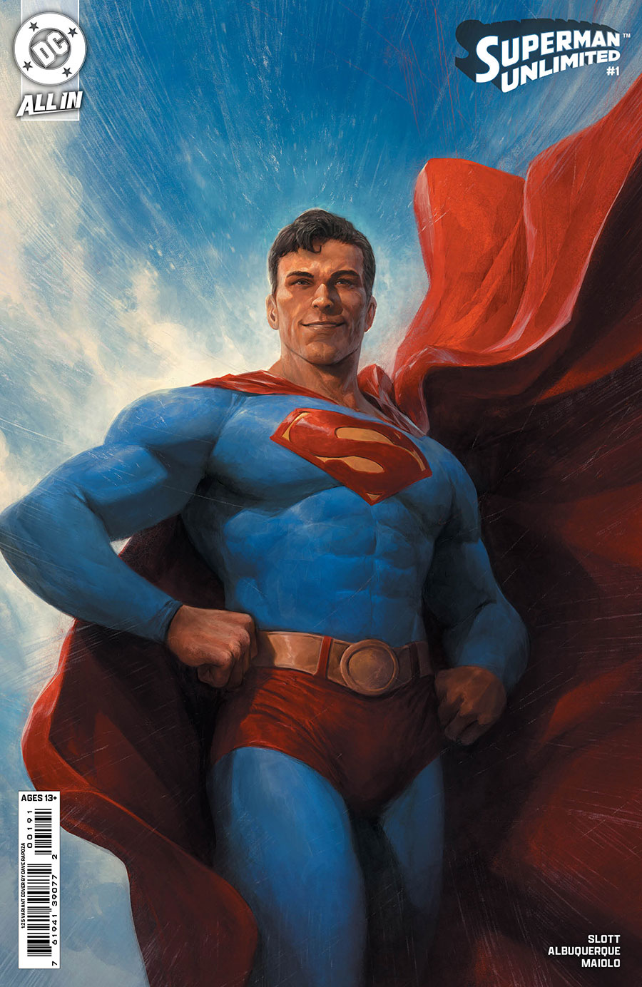 Superman Unlimited #1 Cover J Incentive Dave Rapoza Card Stock Variant Cover (DC All In)