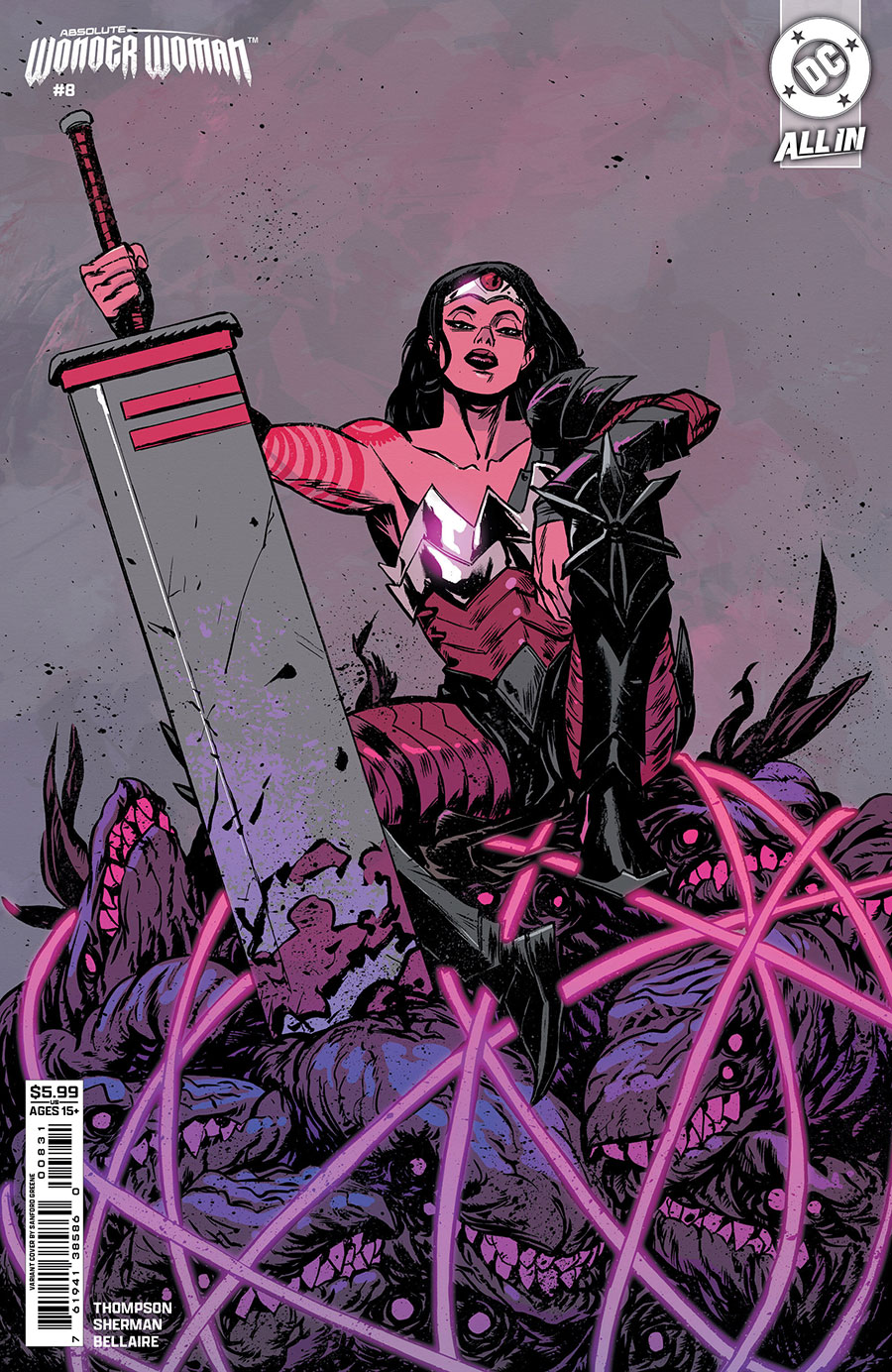 Absolute Wonder Woman #8 Cover C Variant Sanford Greene Card Stock Cover (DC All In)