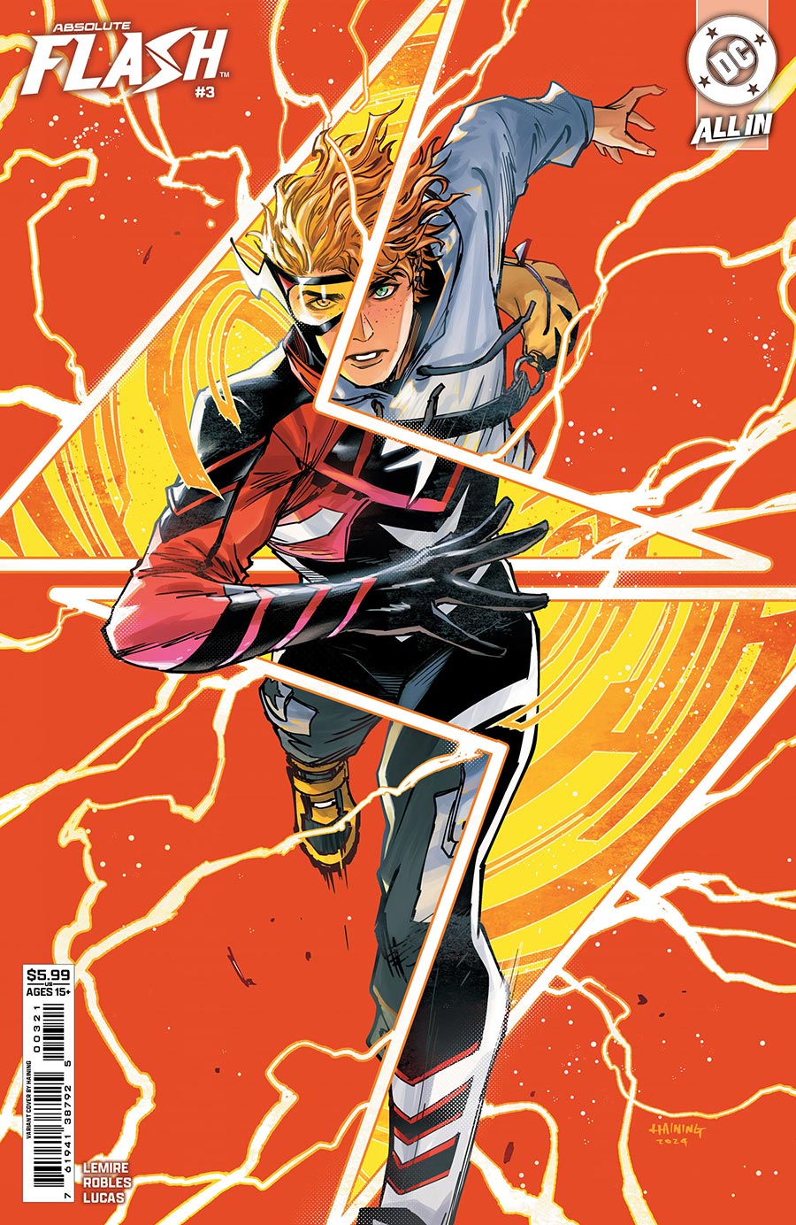 Absolute Flash #3 Cover B Variant Haining Card Stock Cover (DC All In)
