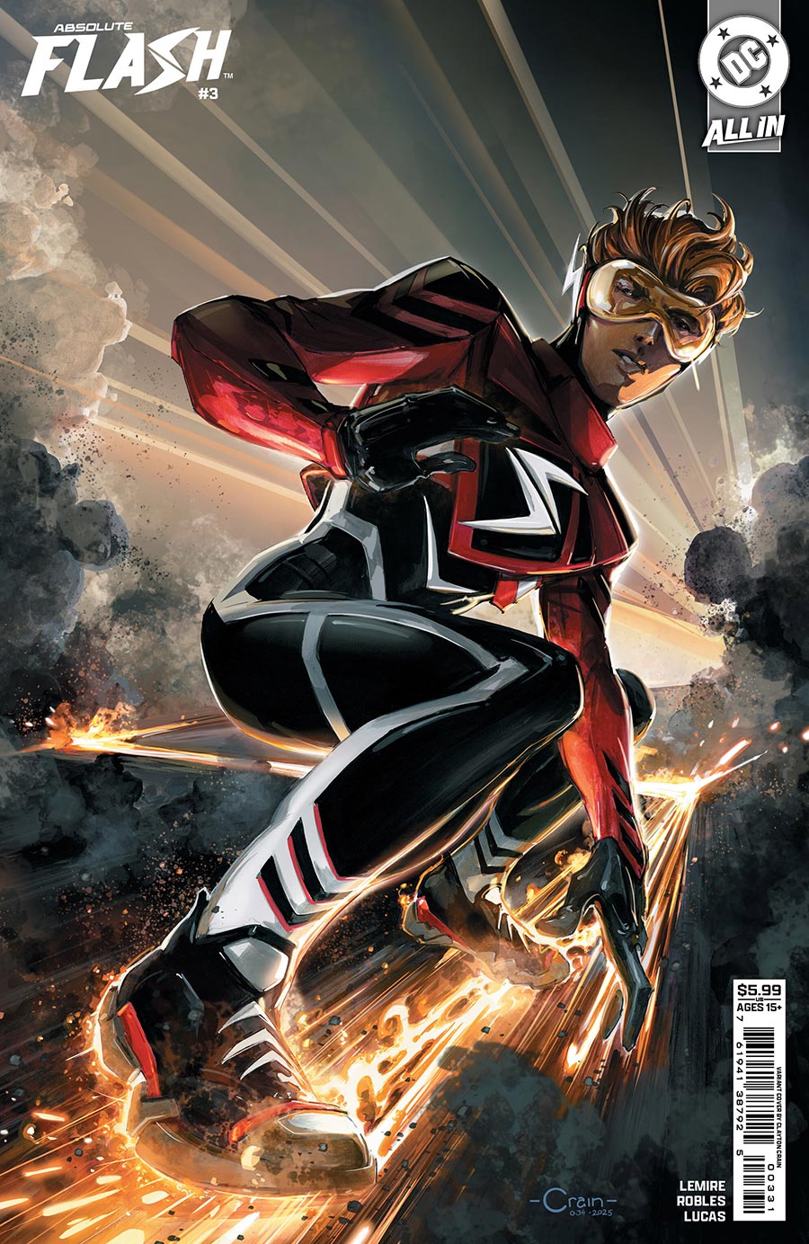 Absolute Flash #3 Cover C Variant Clayton Crain Card Stock Cover (DC All In)