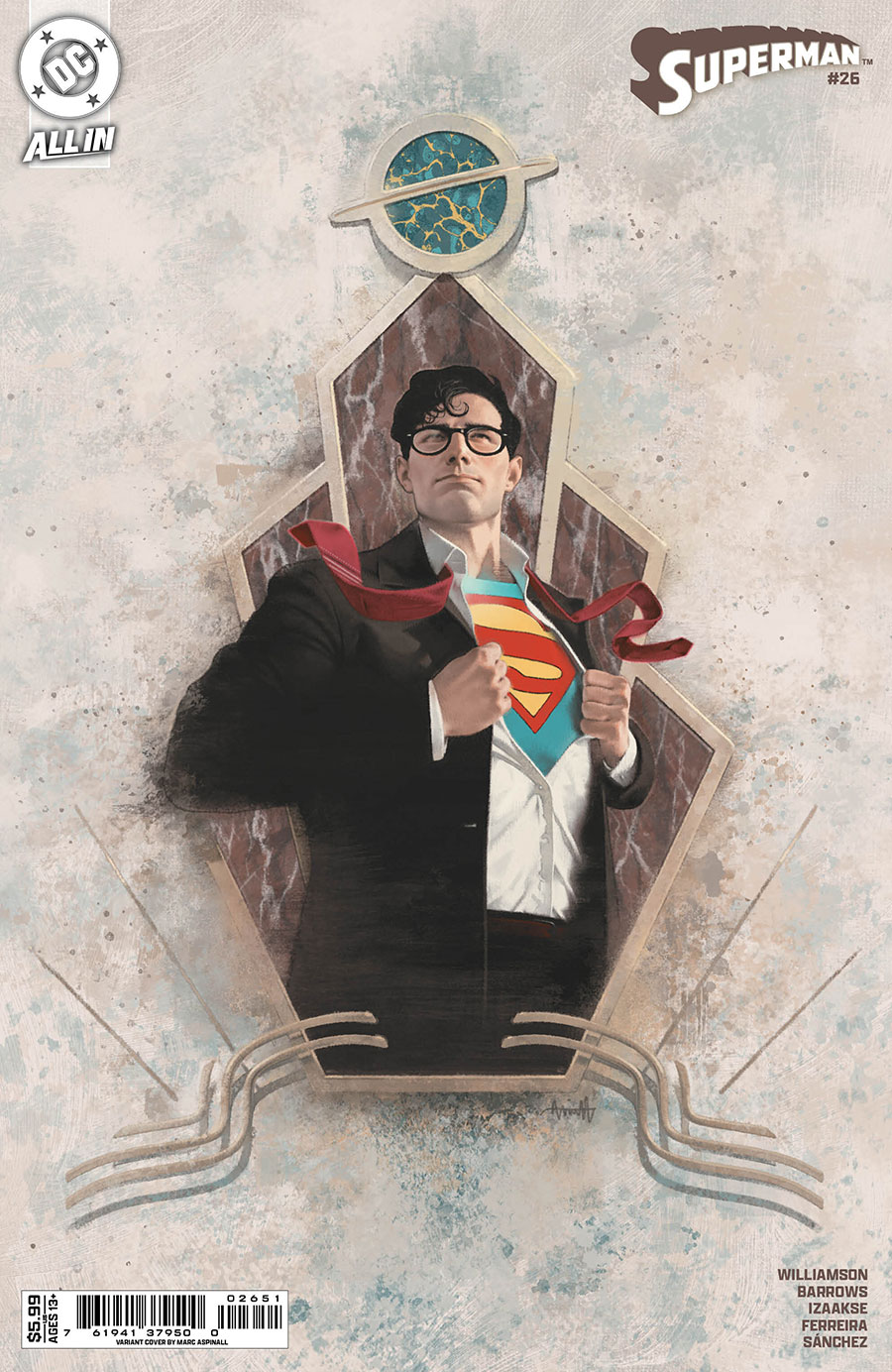 Superman Vol 7 #26 Cover D Variant Marc Aspinall Card Stock Cover (DC All In)