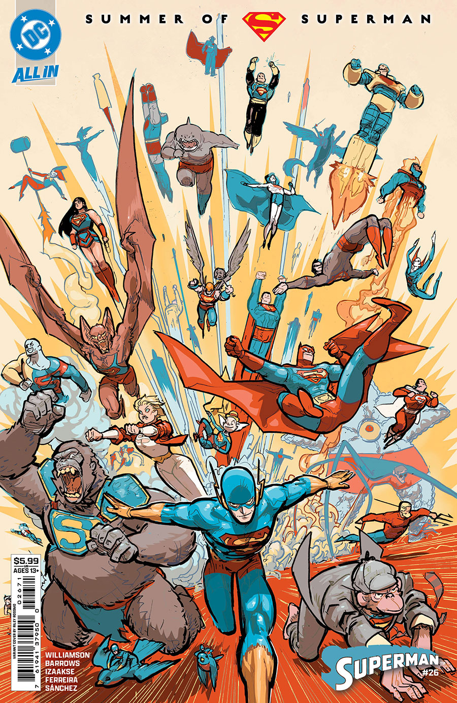 Superman Vol 7 #26 Cover E Variant Riley Rossmo Supersmash-Up Card Stock Cover (DC All In)