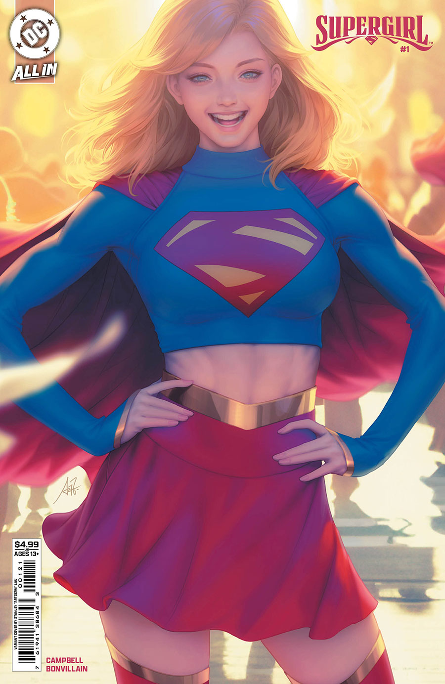 Supergirl Vol 8 #1 Cover B Variant Stanley Artgerm Lau Card Stock Cover (DC All In)