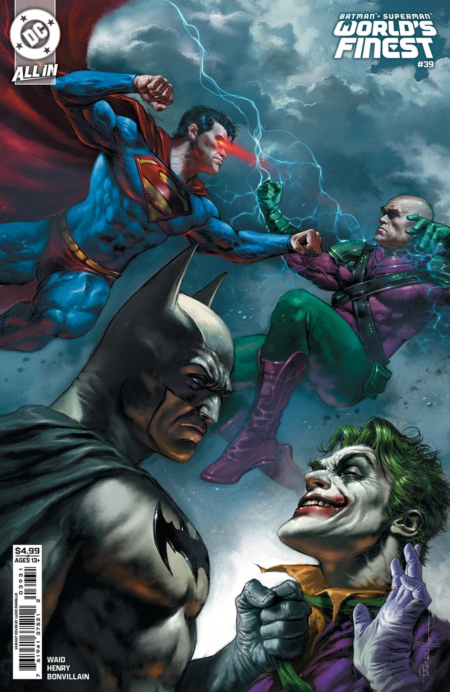 Batman Superman Worlds Finest #39 Cover B Variant Lucio Parrillo Card Stock Cover (DC All In)(We Are Yesterday Part 4)