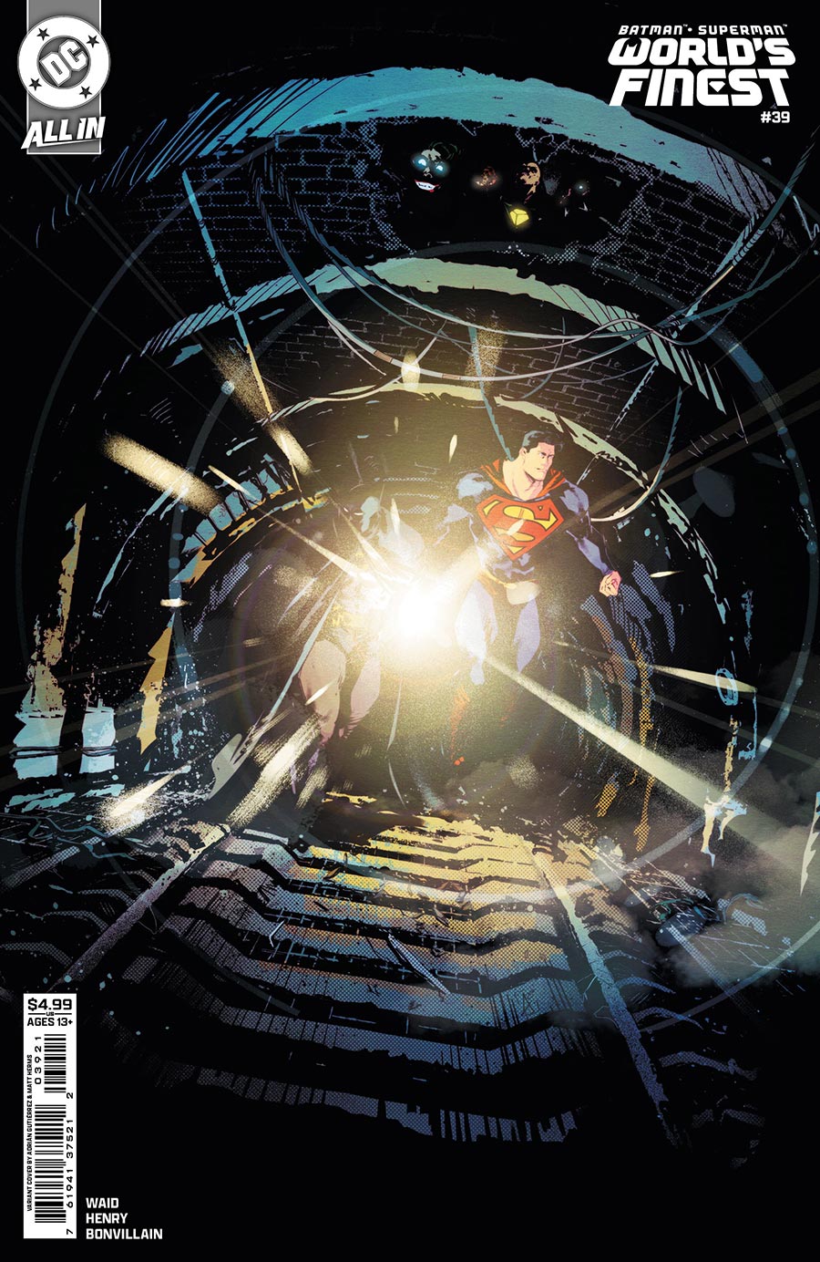 Batman Superman Worlds Finest #39 Cover C Variant Adrian Gutierrez Card Stock Cover (DC All In)(We Are Yesterday Part 4)