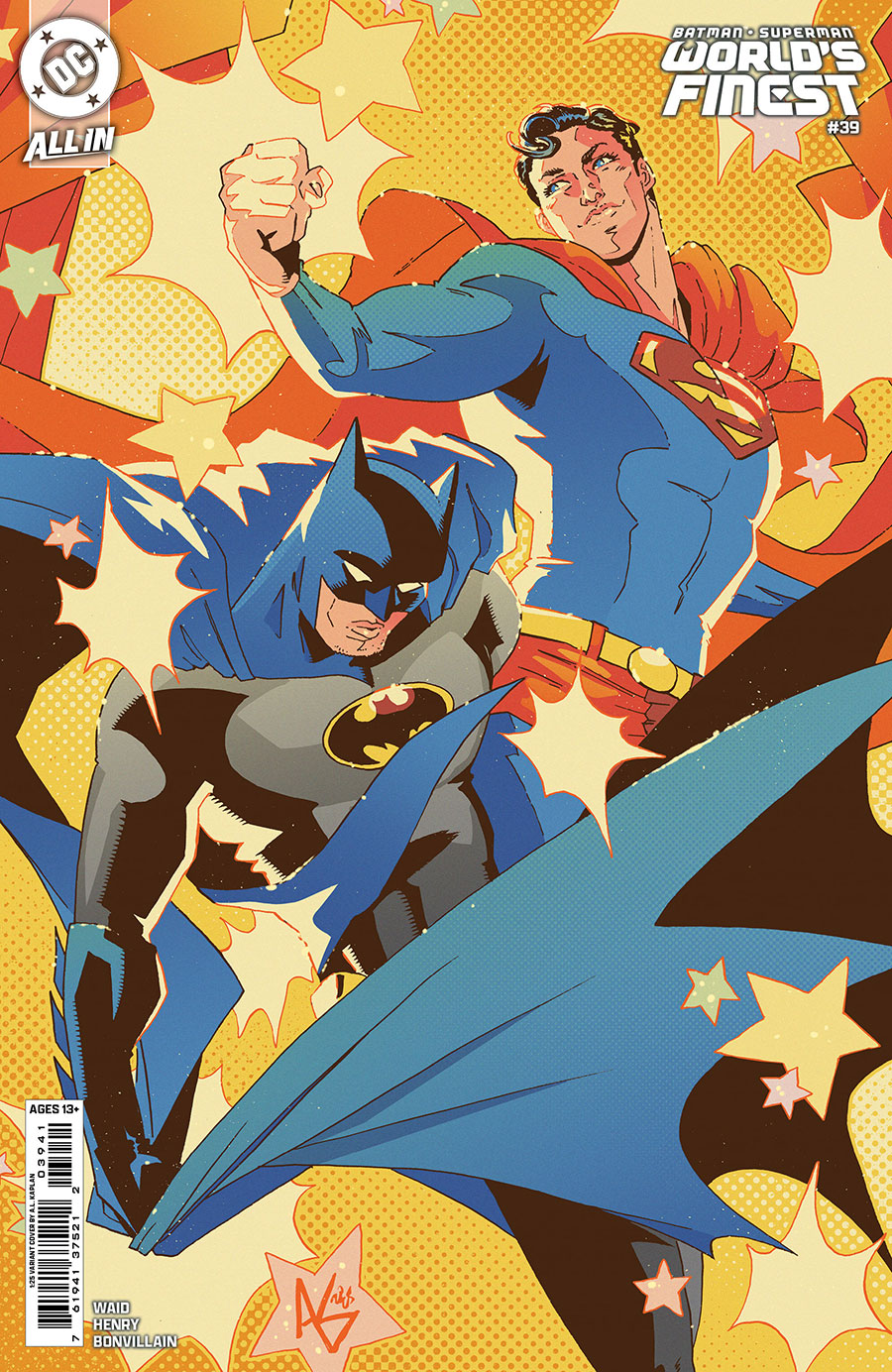 Batman Superman Worlds Finest #39 Cover D Incentive AL Kaplan Card Stock Variant Cover (DC All In)(We Are Yesterday Part 4)