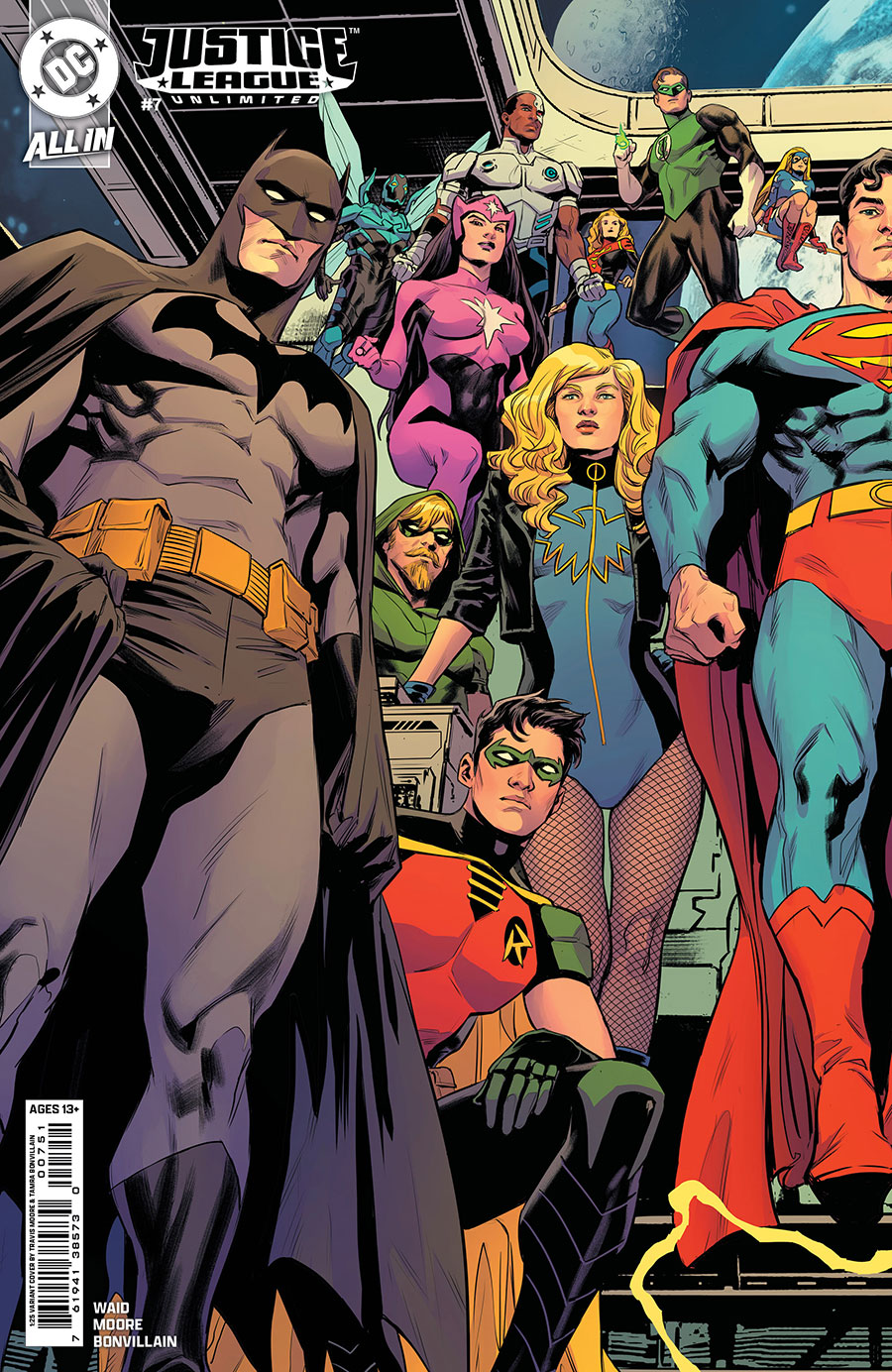 Justice League Unlimited #7 Cover G Incentive Travis Moore Connecting Card Stock Variant Cover (DC All In)(We Are Yesterday Part 5)