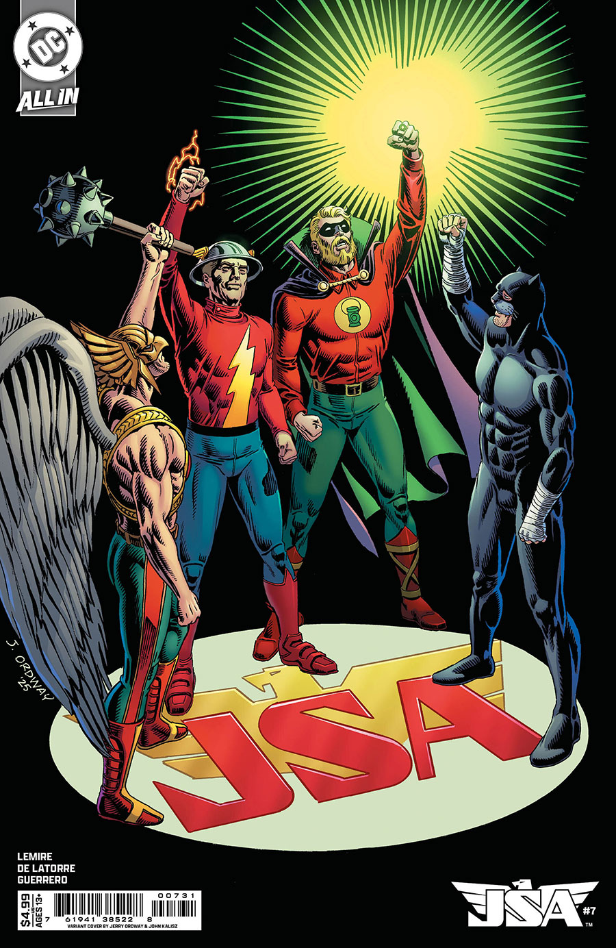 JSA Vol 2 #7 Cover C Variant Jerry Ordway Card Stock Cover (DC All In)