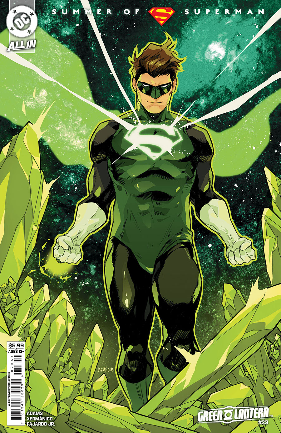 Green Lantern Vol 8 #23 Cover D Variant Karl Kerschl Supersmash-Up Card Stock Cover (DC All In)