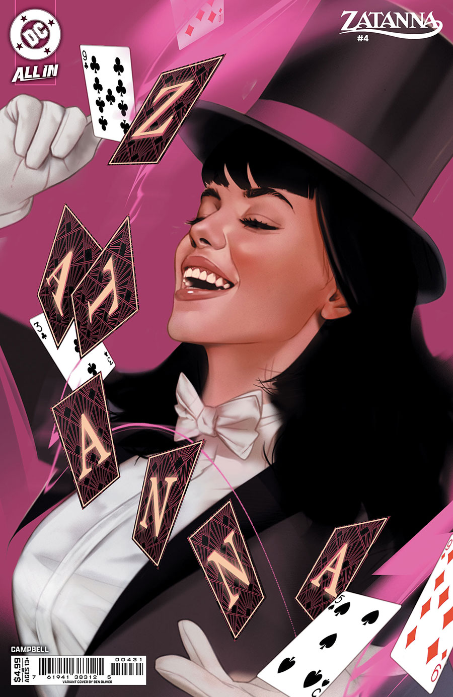 Zatanna Vol 3 #4 Cover B Variant Ben Oliver Card Stock Cover (DC All In)