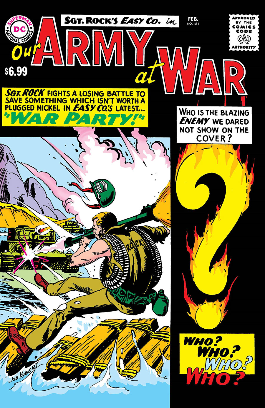 Our Army At War #151 Facsimile Edition Cover B Variant Joe Kubert Foil Cover