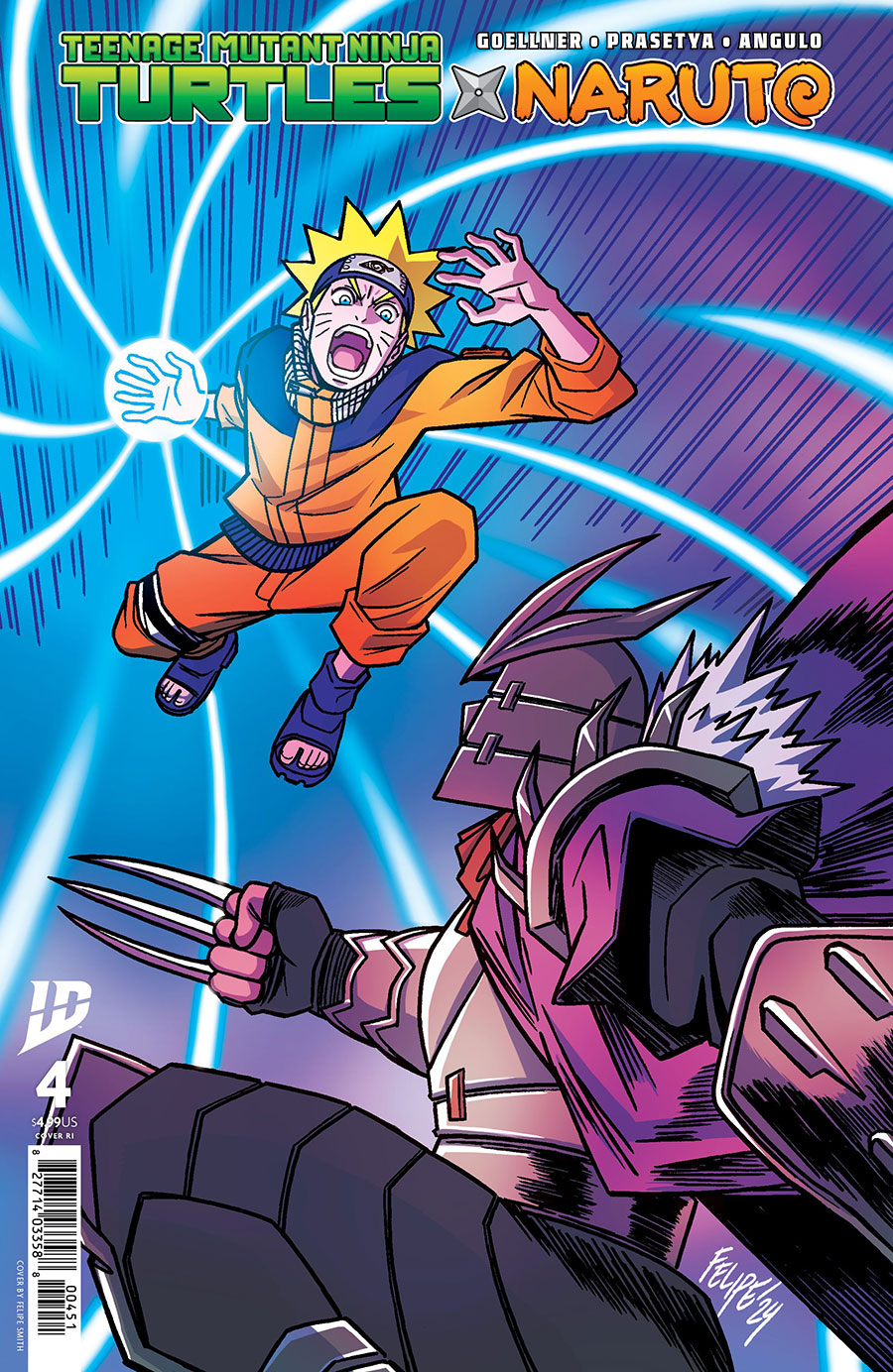 Teenage Mutant Ninja Turtles x Naruto #4 Cover E Incentive Felipe Smith Variant Cover