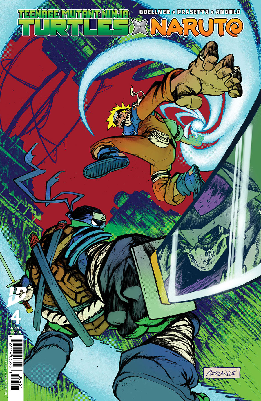 Teenage Mutant Ninja Turtles x Naruto #4 Cover F Incentive Kevin Anthony Catalan Variant Cover