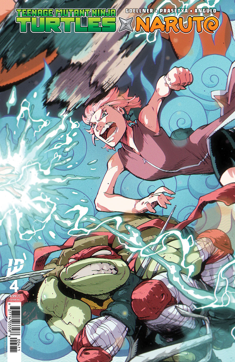 Teenage Mutant Ninja Turtles x Naruto #4 Cover G Incentive Ricardo Lopez Ortiz Variant Cover