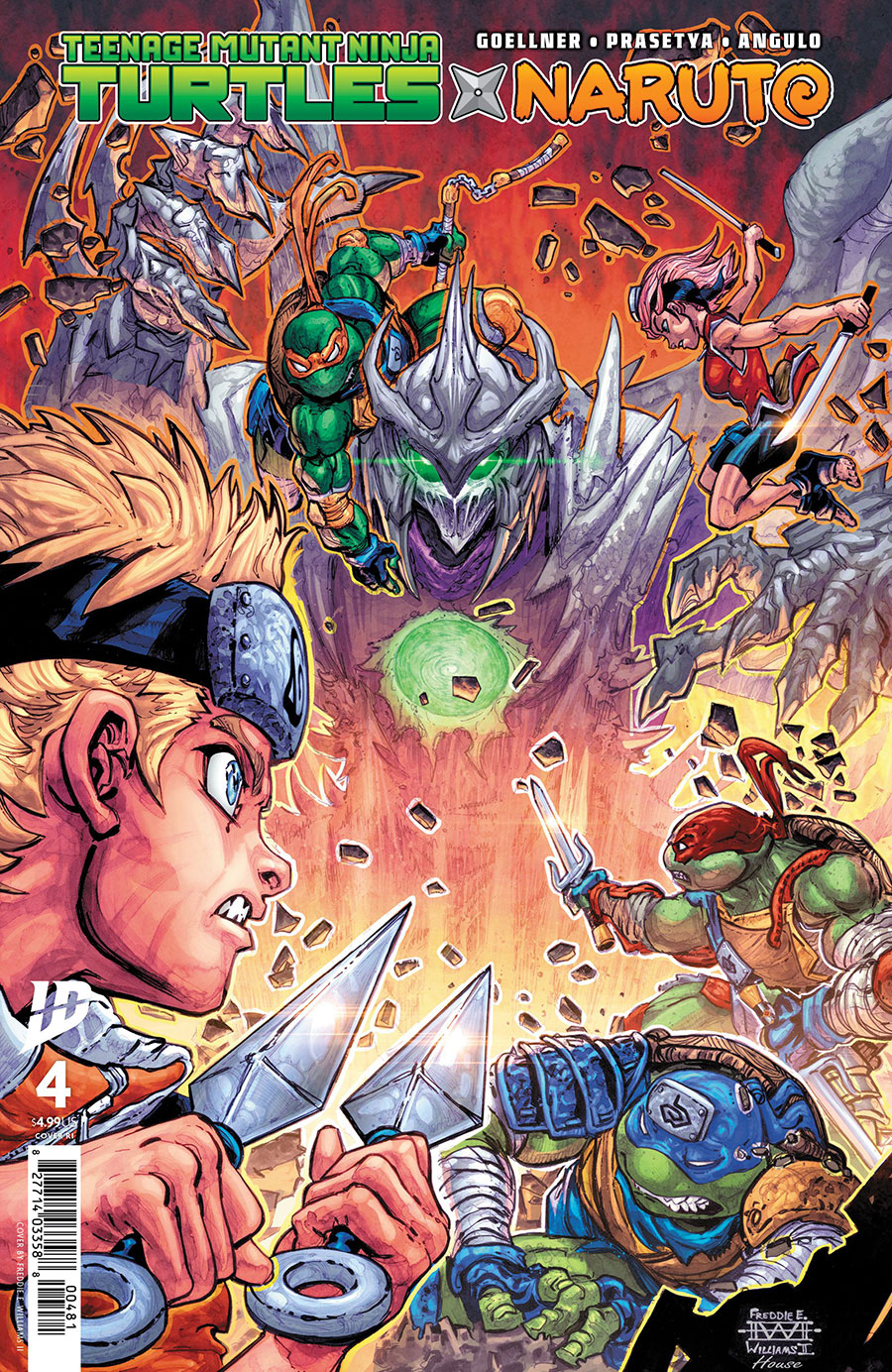 Teenage Mutant Ninja Turtles x Naruto #4 Cover H Incentive Freddie E Williams II Variant Cover