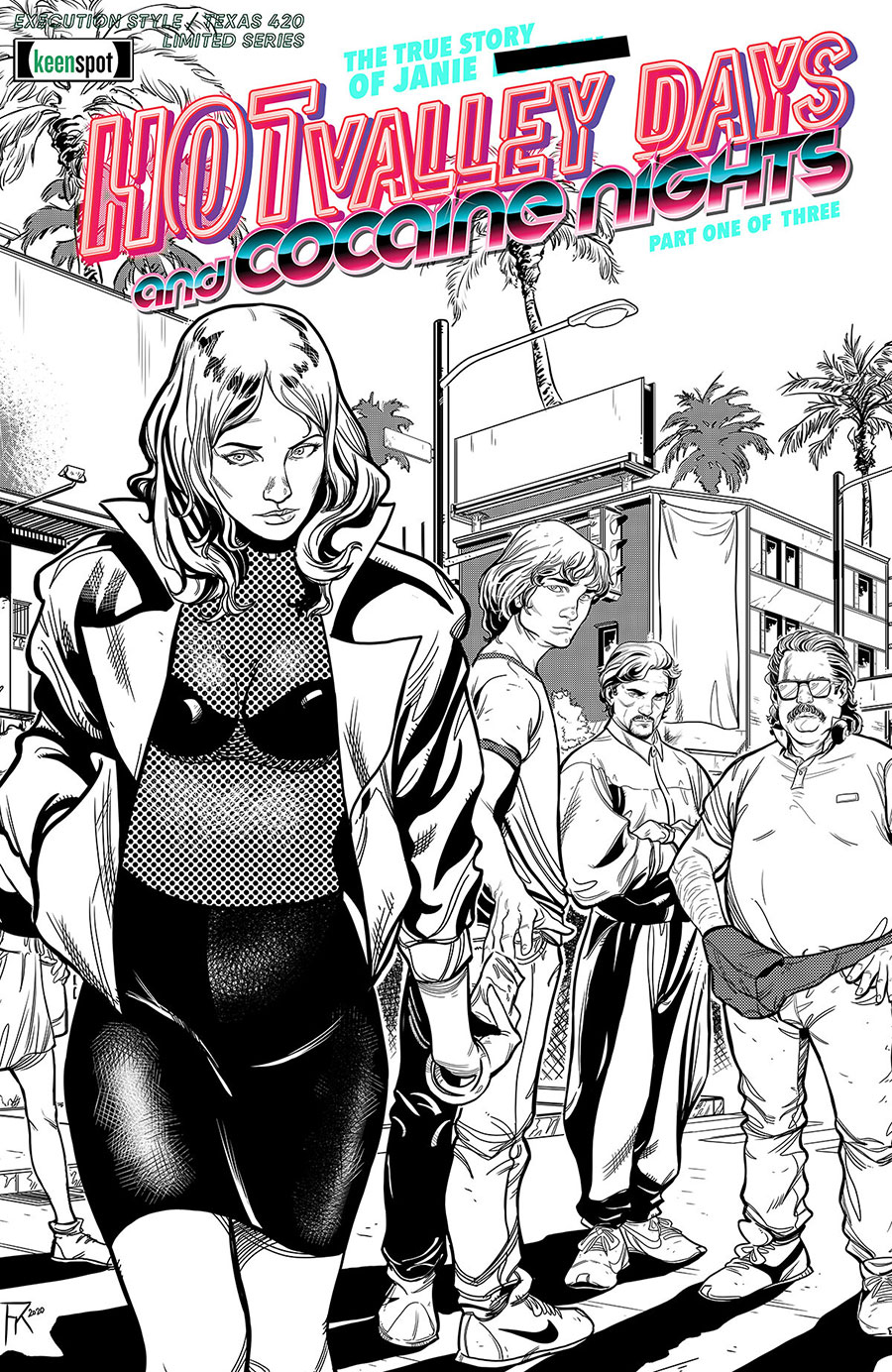 Hot Valley Days And Cocaine Nights (Ex Posse Holdings) #1 Cover D Incentive Farid Karami Coloring Book Variant Cover