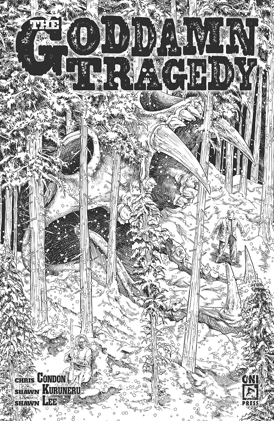 Goddamn Tragedy #1 (One Shot) Cover F Incentive Jenna Cha Black & White Cover