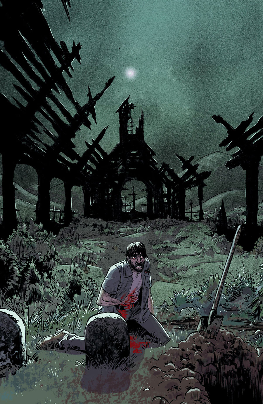 Mine Is A Long Lonesome Grave #4 Cover C Incentive Matthew Roberts Variant Cover