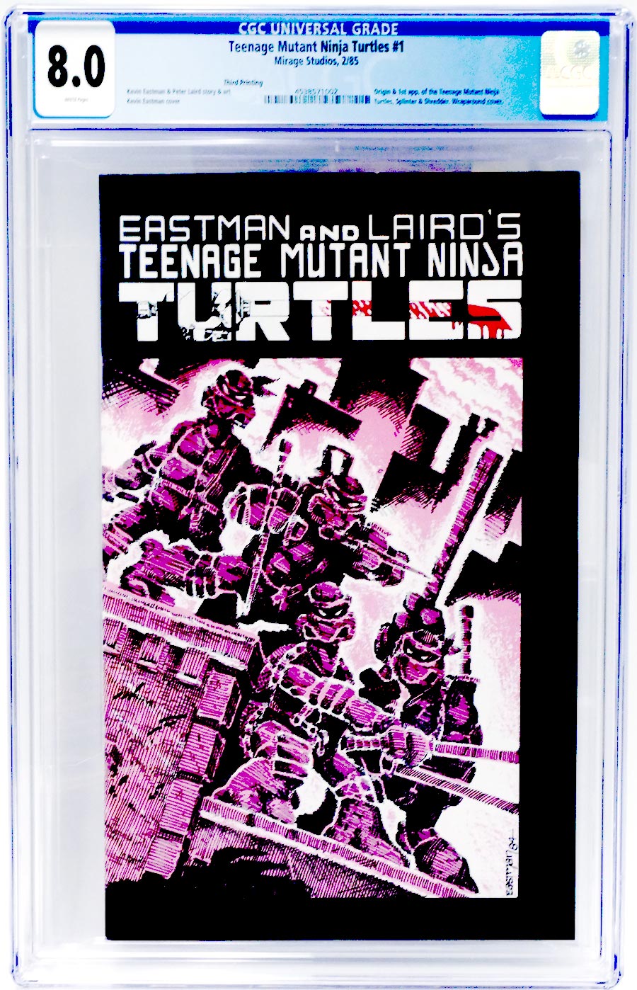 Teenage Mutant Ninja Turtles #1 Cover J CGC 8.0 3rd Ptg