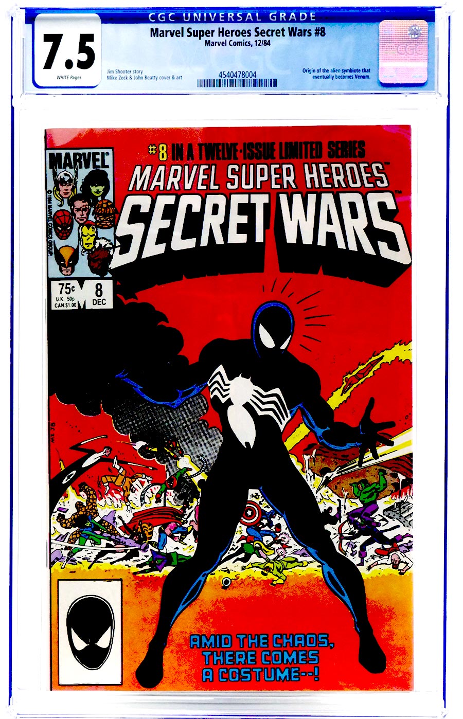 Marvel Super-Heroes Secret Wars #8 Cover N CGC 7.5