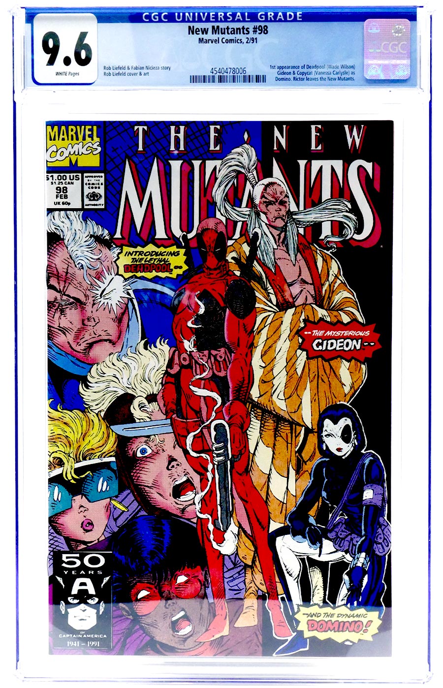 New Mutants #98 Cover G CGC 9.6