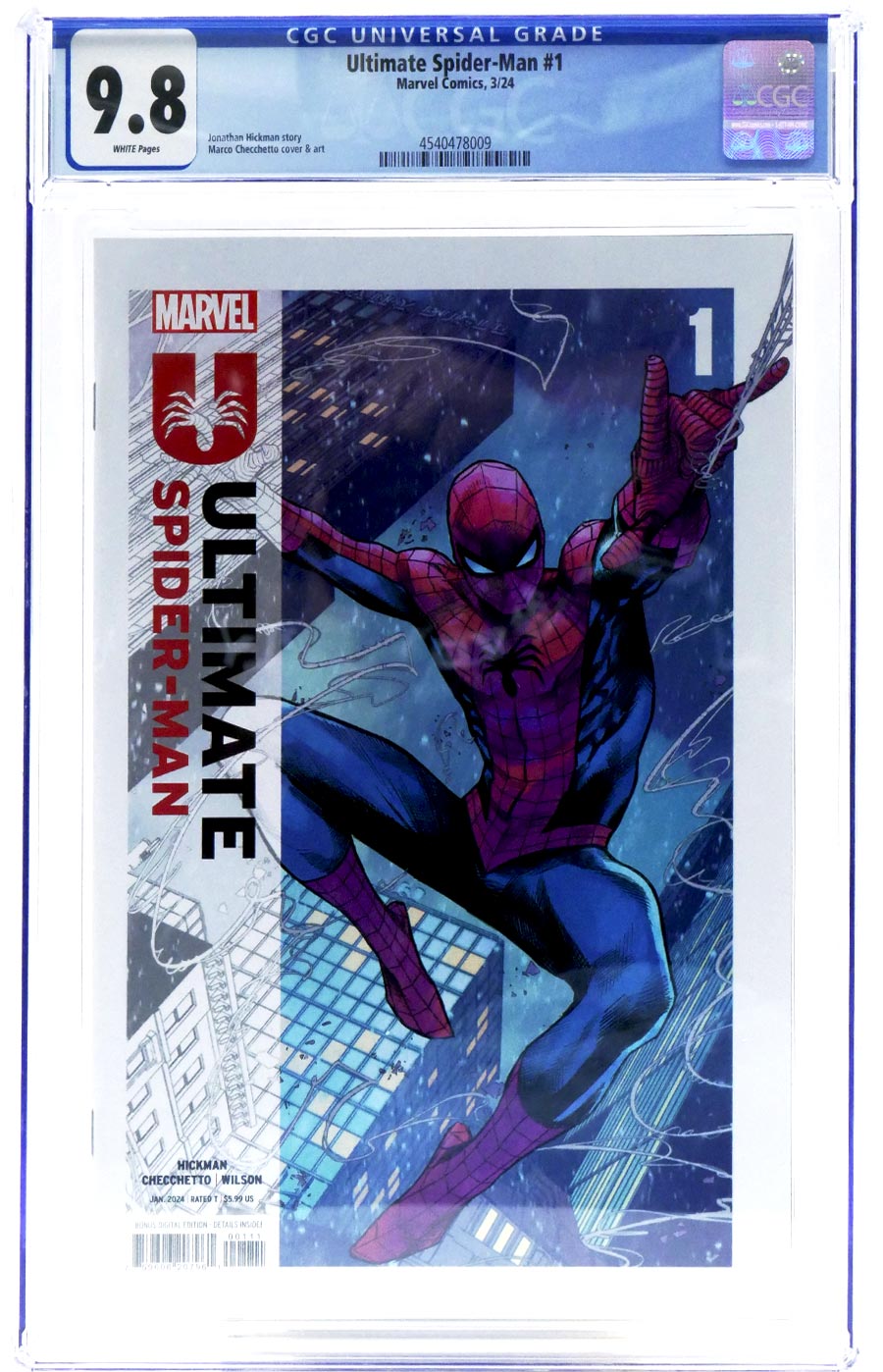 Ultimate Spider-Man Vol 2 #1 Cover Z CGC 9.8 Regular Marco Checchetto Cover 