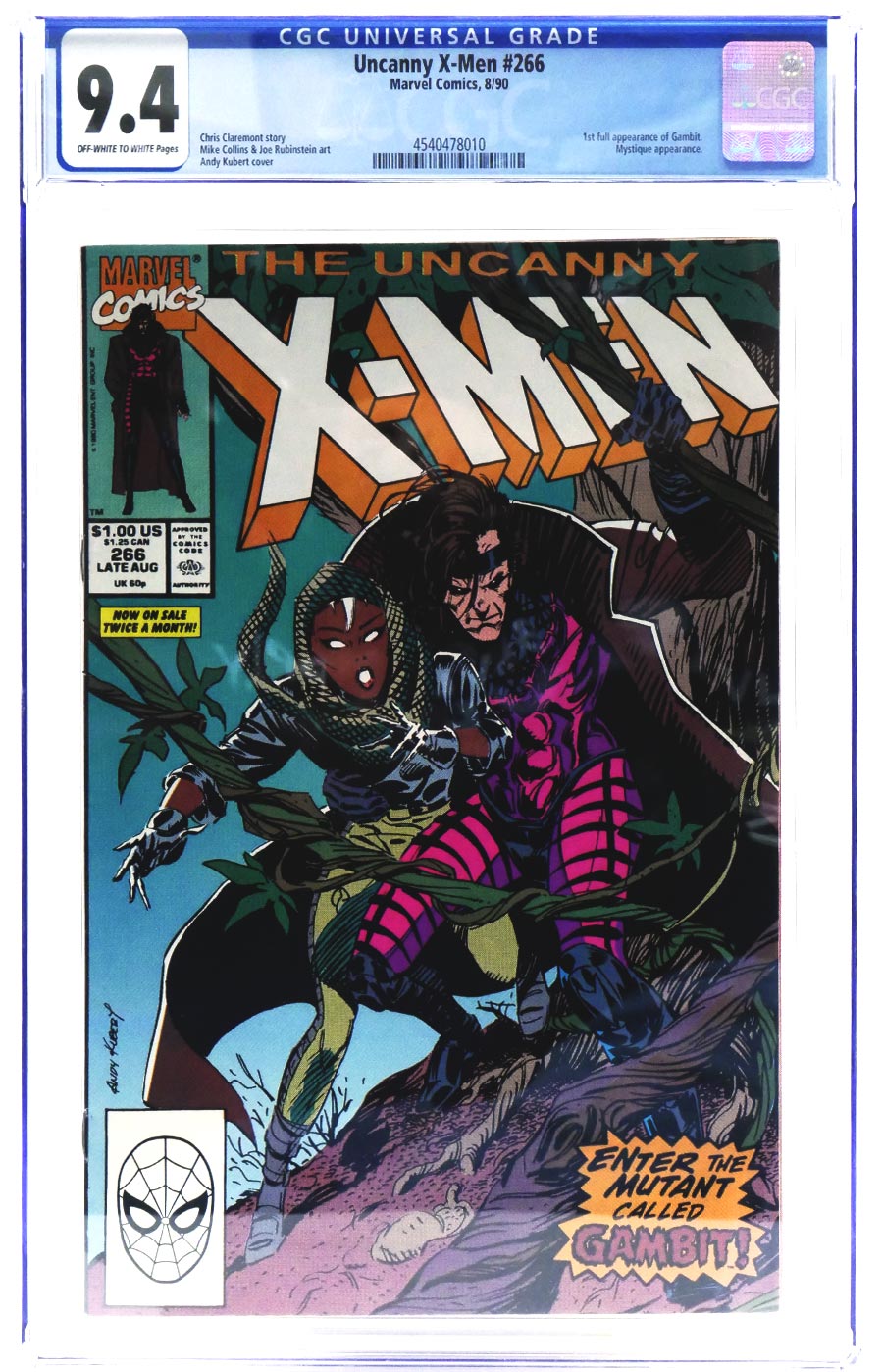 Uncanny X-Men #266 Cover K CGC 9.4
