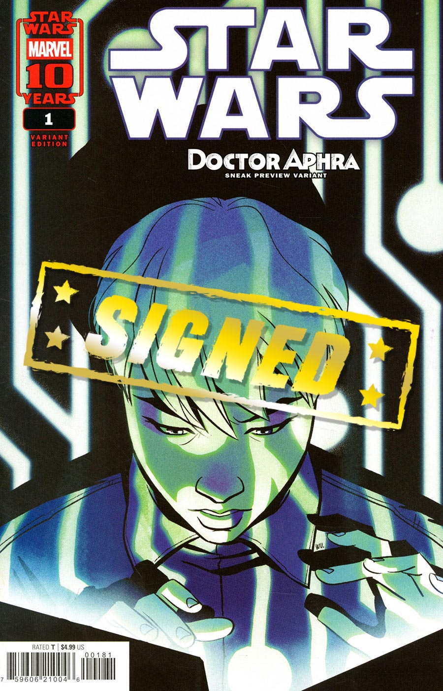 Star Wars Vol 6 #1 Cover W Variant Annie Wu Aphra Sneak Preview Cover Signed By Alex Segura