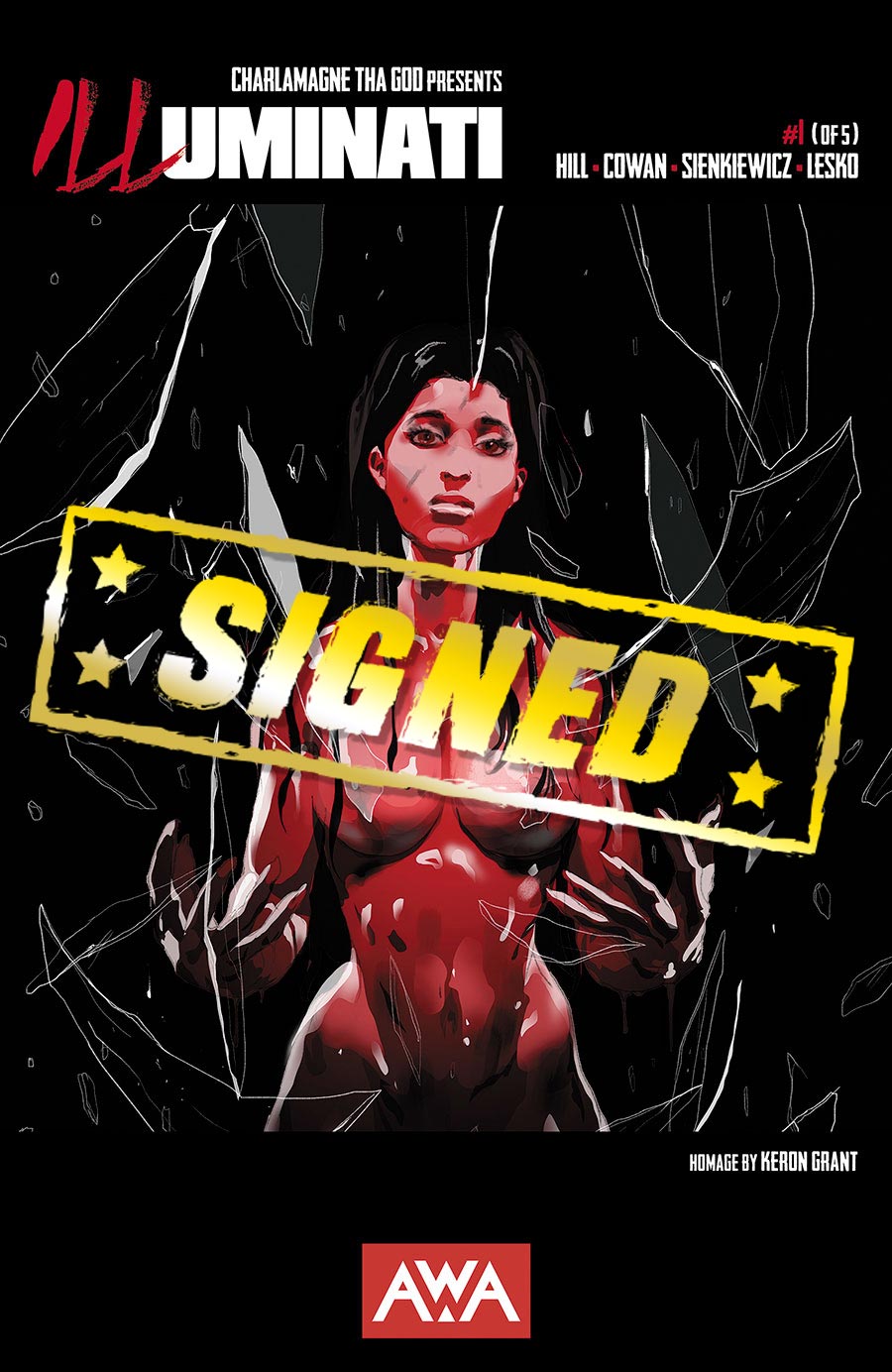 Charlamagne Tha God Presents Illuminati #1 Cover B Signed By Charlamagne Tha God & Denys Cowan