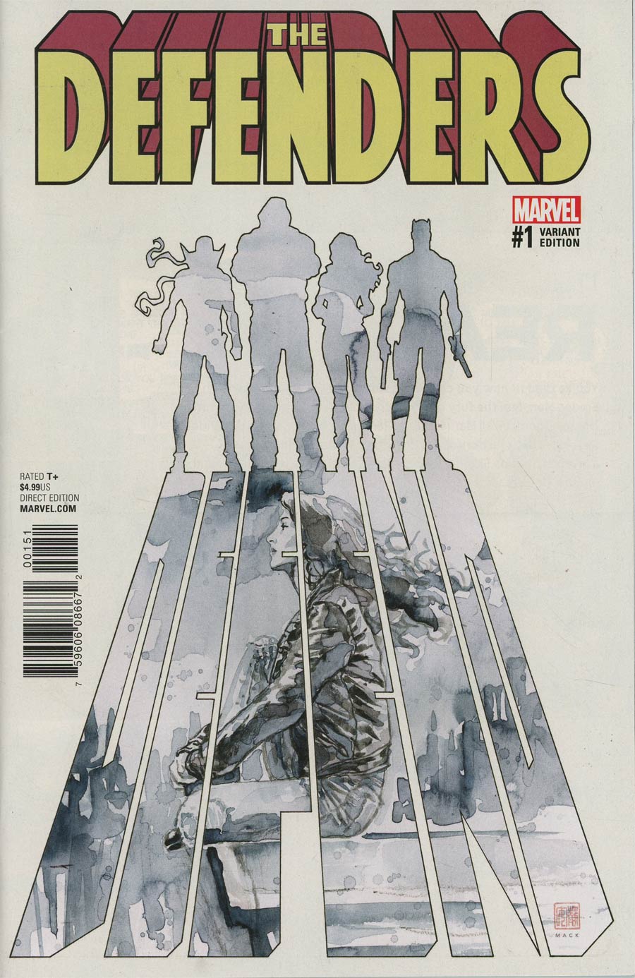 Defenders Vol 5 #1 Cover J Signed By David Mack With COA